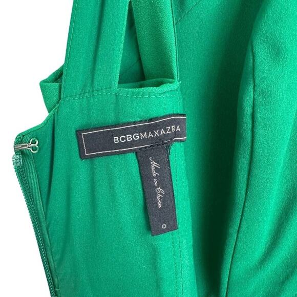BCBG Max Azria Cut Out Maxi Dress Green 0 - Picture 10 of 11